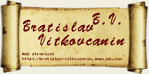 Bratislav Vitkovčanin vizit kartica